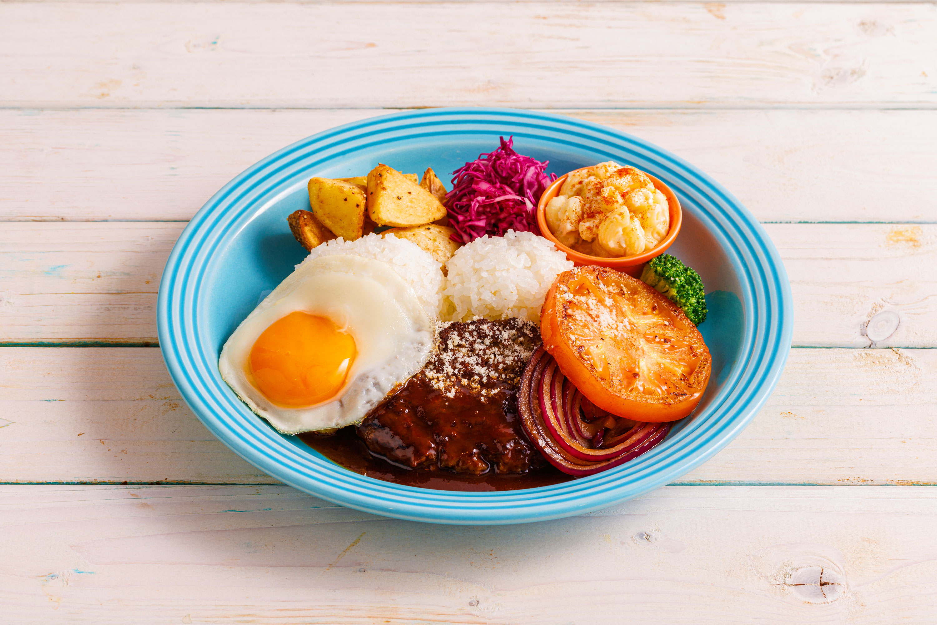 アボカドハンバーグロコモコ｜ハワイアンプレート｜メニュー｜コナズ珈琲